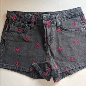 Wild Fable Cherry Embroidered Shorts
